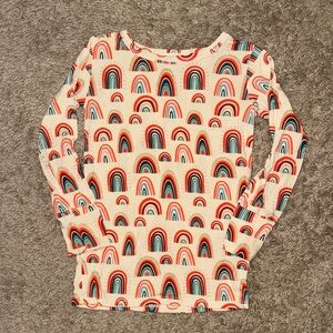 Posh Peanut Rainbow Long Sleeve Pajama Top